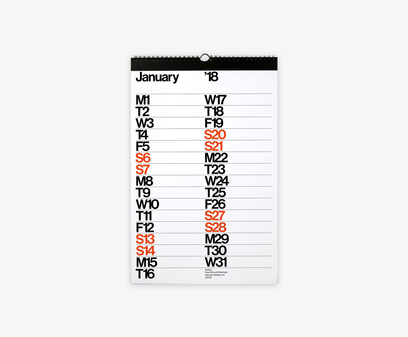 Sean Wolcott | Sans Calendar (2013)